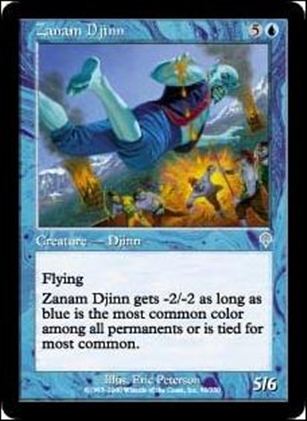 Magic the Gathering: Invasion (Base Set) card 90 Zanam Djinn