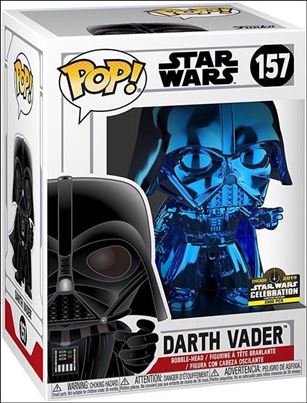 POP! Star Wars figure 157-B Darth Vader (Blue Chrome) SW Celebration 2019