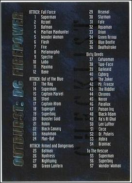 OutBurst: DC FirePower (Base Set) card 80 Checklist