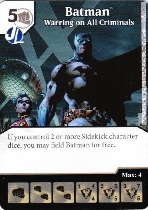 DC Comics Dice Masters Harley Quinn card 1 Batman: Warring on All Criminals