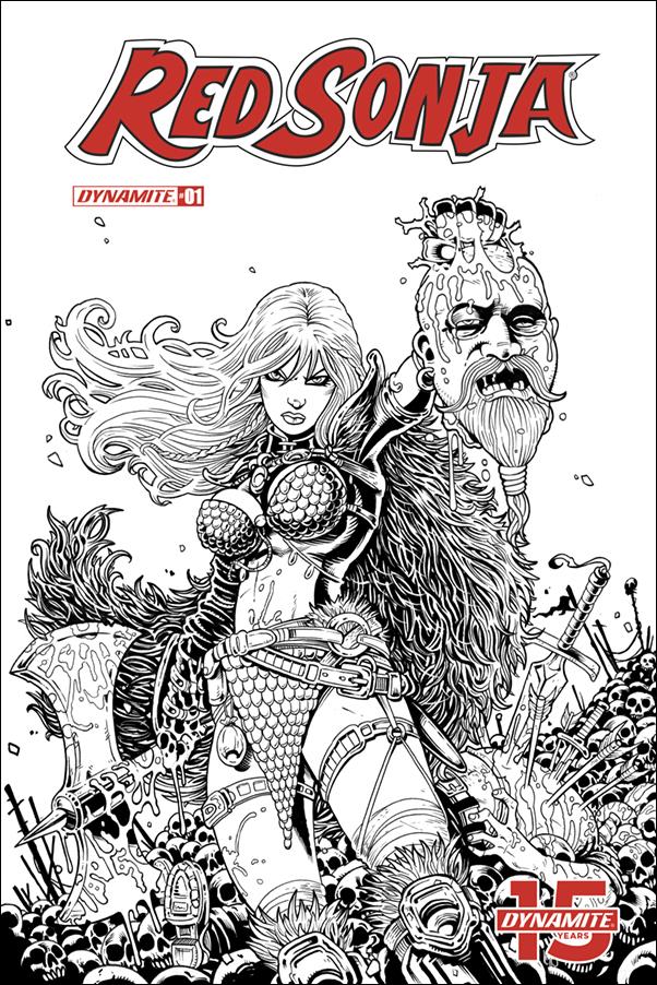 Red Sonja (2019) issue 1-J Ken Haeser 1:25 Black & White Cover