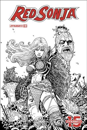 Red Sonja (2019) issue 1-J Ken Haeser 1:25 Black & White Cover