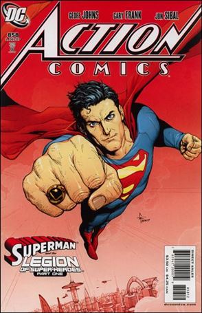 Action Comics (1938) issue 858-C Superman Flying Red Cover (2nd Printing)