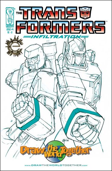 Transformers: Infiltration issue 4-H Draw the World Together Sketch Cover