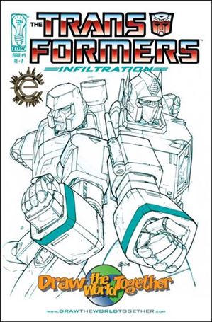 Transformers: Infiltration issue 4-H Draw the World Together Sketch Cover