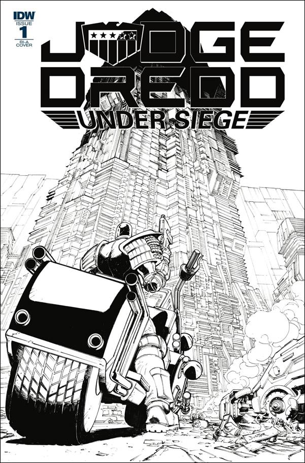 Judge Dredd: Under Siege issue 1-C Max Dunbar 1:10 Black and White Cover