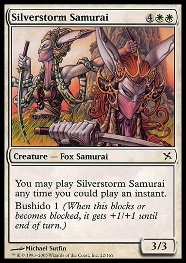 Magic the Gathering: Betrayers of Kamigawa (Base Set) card 22 Silverstorm Samurai