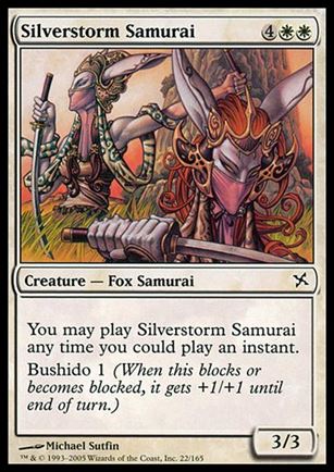 Magic the Gathering: Betrayers of Kamigawa (Base Set) card 22 Silverstorm Samurai