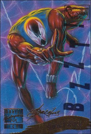 1995 Marvel Masterpieces (Multi-Foil E-Motion Parallel Base Set) card 143 Scarlet Spider