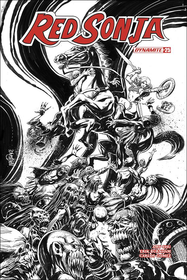 Red Sonja (2017) issue 25-H Tom Mandrake 1:25 Black & White Cover