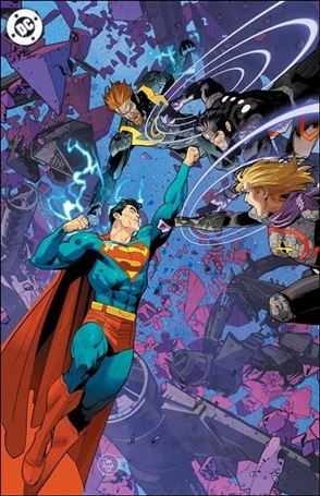 Superman (2023) issue 28-E Dan Mora Spot Foil Virgin Cardstock Cover