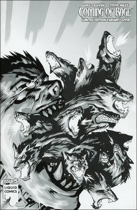 Coming of Rage issue 5-D Ultra Rare Black & White Cover 1/250