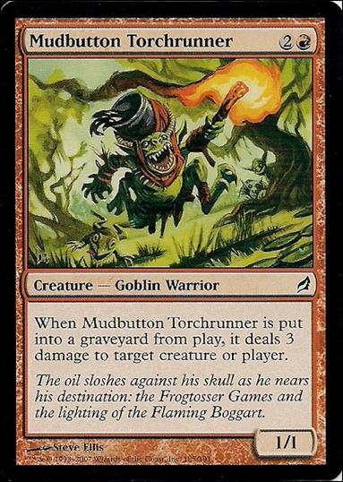 Magic the Gathering: Lorwyn (Base Set) card 185 Mudbutton Torchrunner