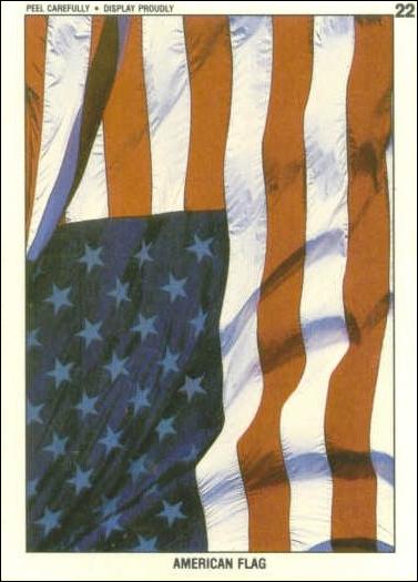 Desert Storm: Series 1 (Sticker Subset) card 22 America Flag