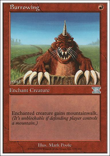 Magic the Gathering: 6th Edition (Base Set) card 170 Burrowing