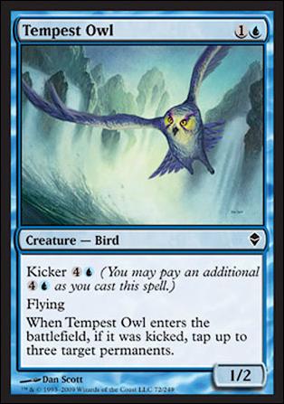 Magic The Gathering: Zendikar (Base Set) card 72 Tempest Owl