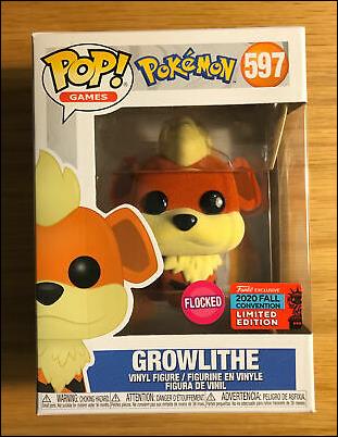 POP! Games figure 597-B Growlithe (Flocked Fall Convention Exclusive)