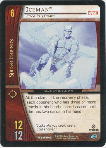 Web of Spider-Man VS System (Base Set) card 42 Iceman