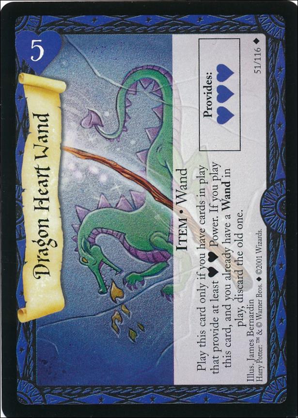 Harry Potter (Base Set) card 51 Dragon Heart Wand