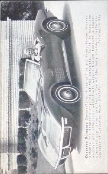 Sports Cars (1970) (Base Set) card 7 Corvette Stingray