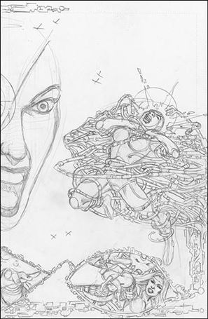 George Perez's Sirens issue 2-C 1:25 Right Side Virgin Sketch Cover