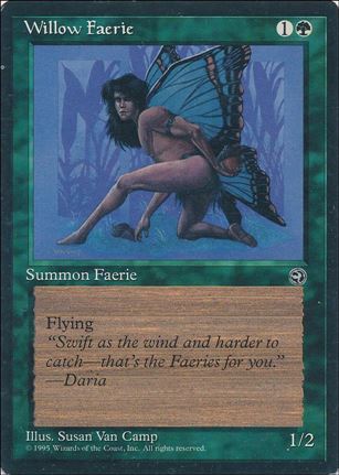 Magic the Gathering: Homelands (Base Set) card 99-B Willow Faerie