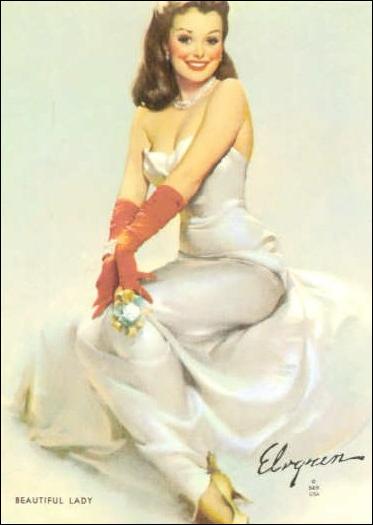 Elvgren's Calendar Pinups (Base Set) card 55 Beautiful Lady