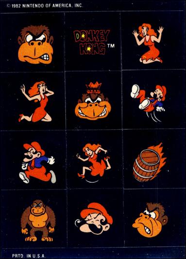Donkey Kong (Base Set) card nn32 3x4 Small Stickers