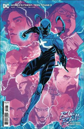 World's Finest: Teen Titans issue 2-D John Timms Blue Beetle Movie Cardstock Cover