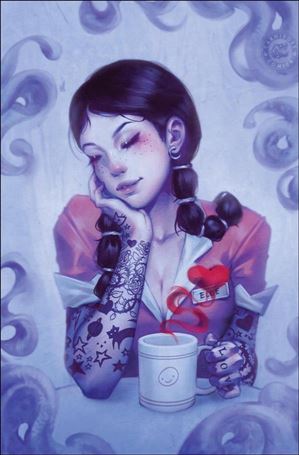 Caffeinated Hearts issue 1-B S. Red Amparo Blue Cover