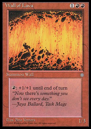 Magic the Gathering: Ice Age (Base Set) card 223 Wall of Lava