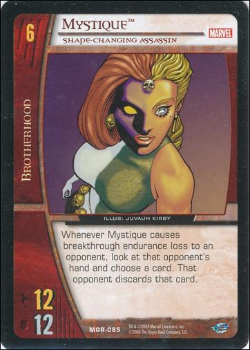 Marvel Origins: VS System (Base Set) card MOR-085-B Mystique (Shape-Changing Assassin)