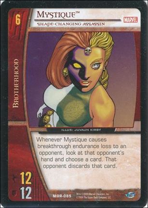 Marvel Origins: VS System (Base Set) card MOR-085-B Mystique (Shape-Changing Assassin)