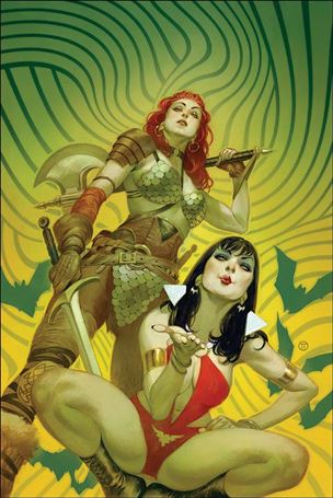 Vampirella / Red Sonja issue 1-Q Julian Totino Todesco Virgin Cover