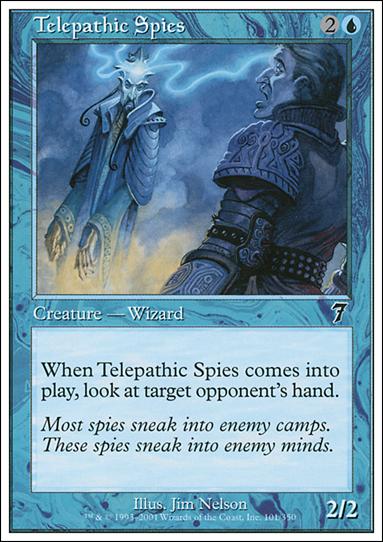Magic the Gathering: 7th Edition (Base Set) card 101 Telepathic Spies