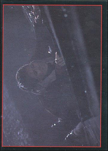 Crow: The Movie (Base Set) card 87 Sarah Hangs On For Her Life
