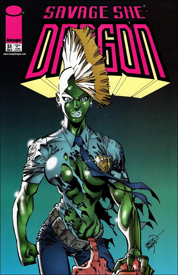 Savage Dragon (1993) issue 51-B Pink Logo Cover