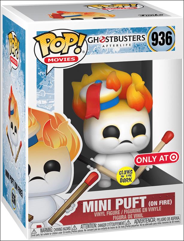 POP! Movies figure 936-B Mini Puft (On Fire) (GITD) Target Exclusive