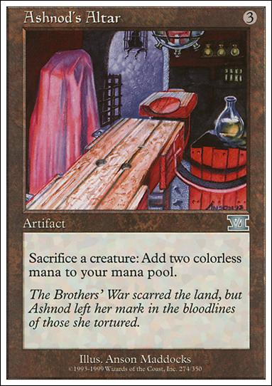 Magic the Gathering: 6th Edition (Base Set) card 274 Ashnod's Altar