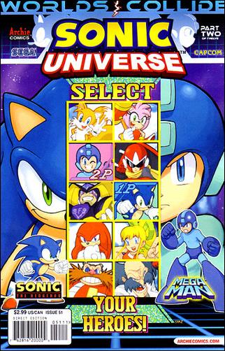 Sonic Universe issue 51 Patrick "Spaz" Spaziante "Character Select" Cover