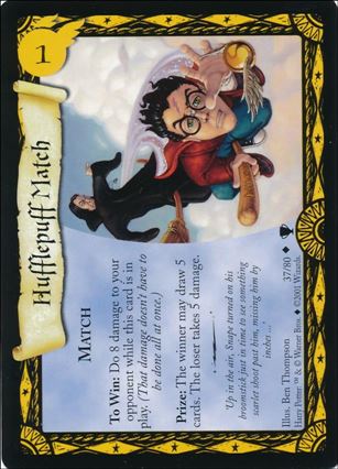 Harry Potter: Quidditch Cup (Base Set) card 37 Hufflepuff Match