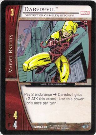 Marvel Knights: VS System (Base Set) card MMK-008 Daredevil
