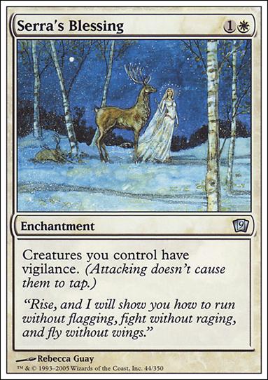 Magic the Gathering: 9th Edition (Base Set) card 44 Serra's Blessing