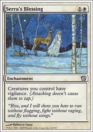 Magic the Gathering: 9th Edition (Base Set) card 44 Serra's Blessing
