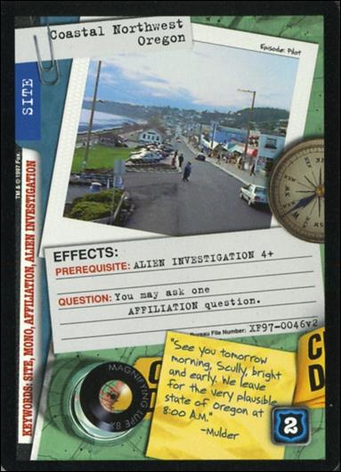 X-Files: The Truth Is Out There (Base Set) card XF97-0046v2 Coastal Northwest Oregon
