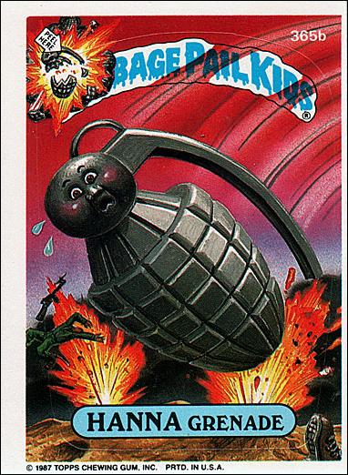 Garbage Pail Kids: Series 09 (Base Set) card 365b Hanna Grenade