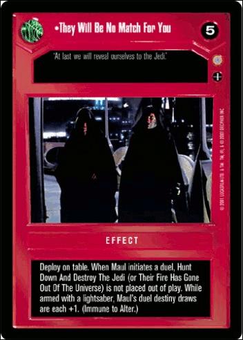 Star Wars: Coruscant Limited (Base Set) card 41 They Will Be No Match For You