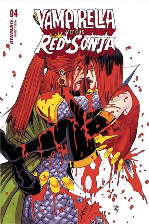 Vampirella vs Red Sonja issue 4-D Drew Moss Cover