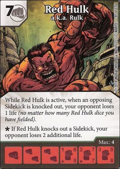 Marvel Dice Masters Uncanny X-Men  card 85 Red Hulk: a.k.a. Rulk