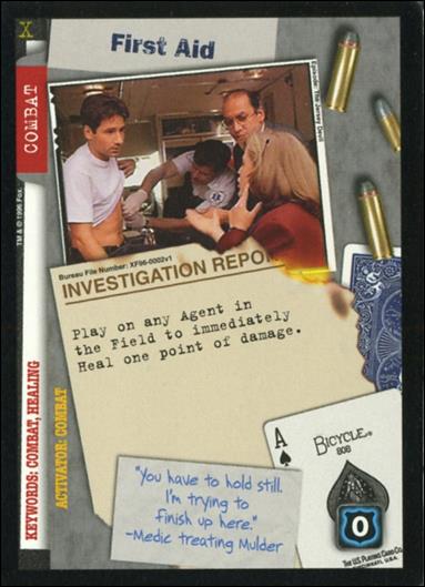 X-Files: Premiere Edition (Base Set) card XF96-0002v1 First Aid